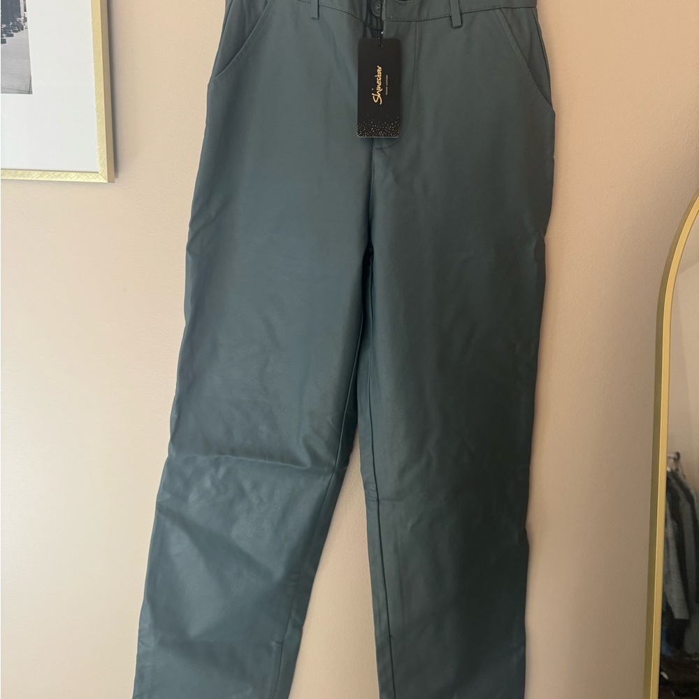 Stylish Faux Leather Pants